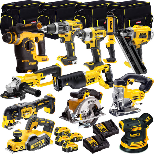 Dewalt 18V 12 Piece Power Tool Kit with 4 x 5.0Ah Batteries T4TKIT-839