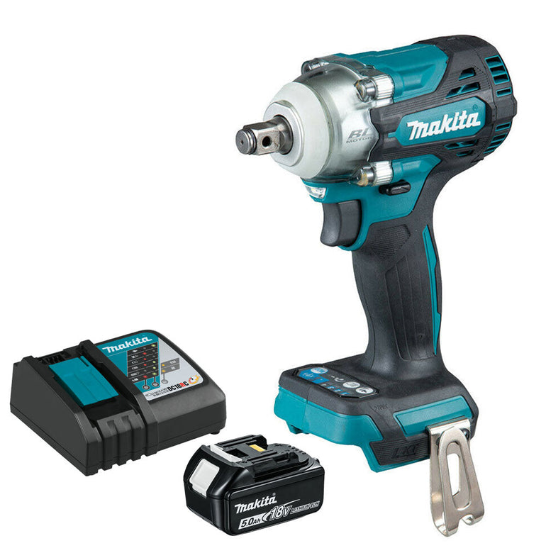 Makita DTW300Z 18V LXT Brushless Impact Wrench with 1 x 5.0Ah Battery & Charger