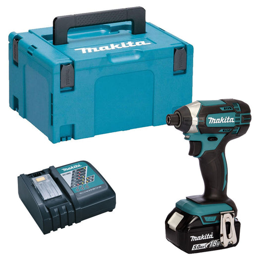 Makita DTD152Z 18V Impact Driver with 1 x 5.0Ah Battery Charger & Type 3 Case