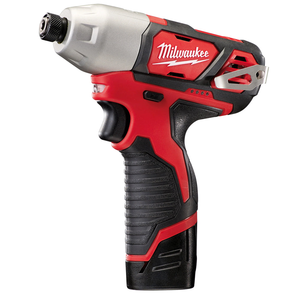 Milwaukee M12BID-202C 12V Impact Driver 1/4" with 2 x 2.0Ah Battery Charger & Case 4933443895