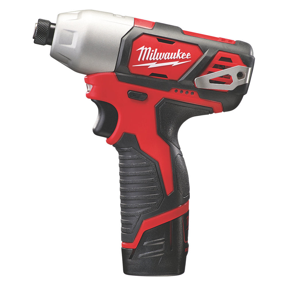 Milwaukee M12BID-202C 12V Impact Driver 1/4" with 2 x 2.0Ah Battery Charger & Case 4933443895