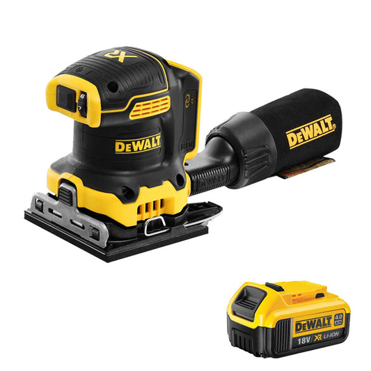 Dewalt DCW200N 18V XR Brushless 1/4 Sheet Palm Sander with 1 x 4.0Ah Battery