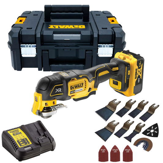 Dewalt DCS356N 18V Brushless MultiTool 1 x 5.0Ah with 39 Piece Accessories Set