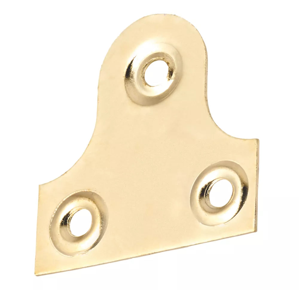 PLAIN MIRROR PLATES ELECTRO BRASS 38MM X 38MM X 38MM 10 PACK