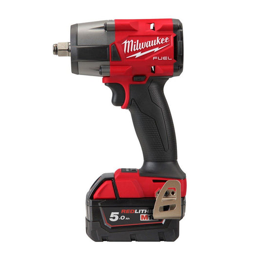 Milwaukee M18FMTIW2F12-502X 18V Fuel Brushless 1/2" Mid-Torque Impact Wrench with 2 x 5.0Ah Batteries Charger & Case 4933478451