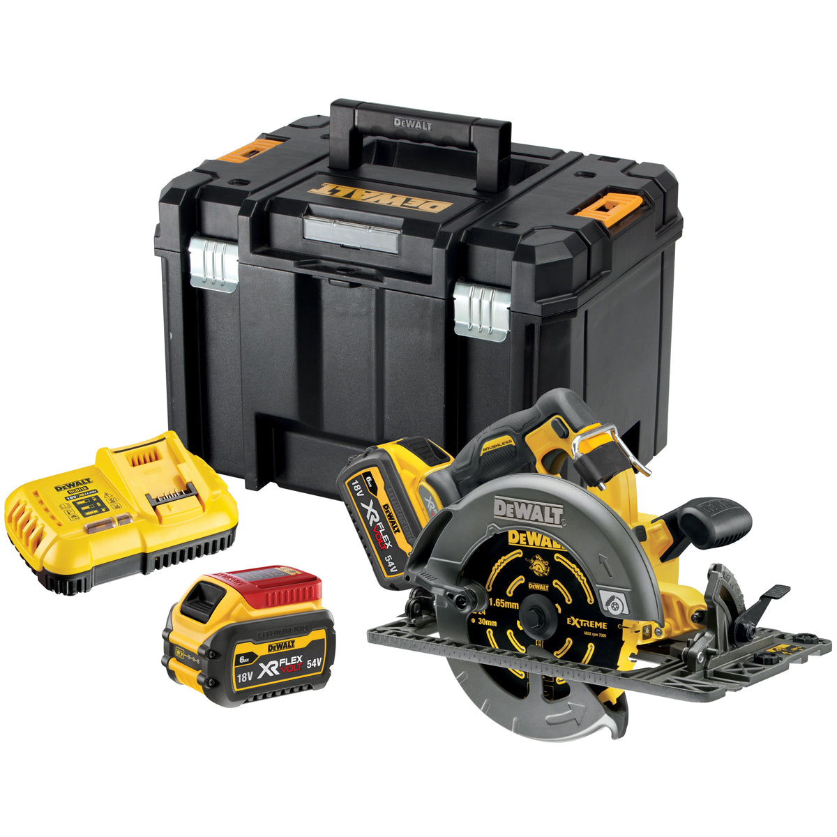 Dewalt DCS579T2 54V FlexVolt 190mm Circular Saw with 2 x 6.0Ah Batteries Charger & Case