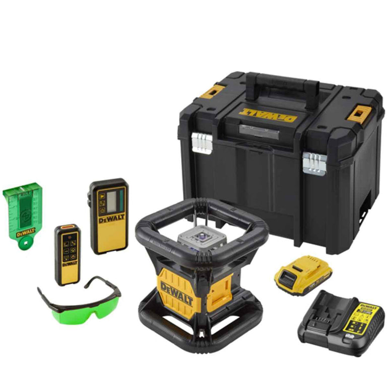 Dewalt DCE079D1G 18V Green Rotary Laser Kit with 1 x 2.0Ah Battery