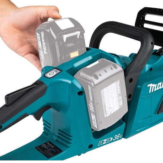 Makita DUC353PT2 36V Brushless Chainsaw 35cm with 2 x 5.0Ah Batteries & Charger