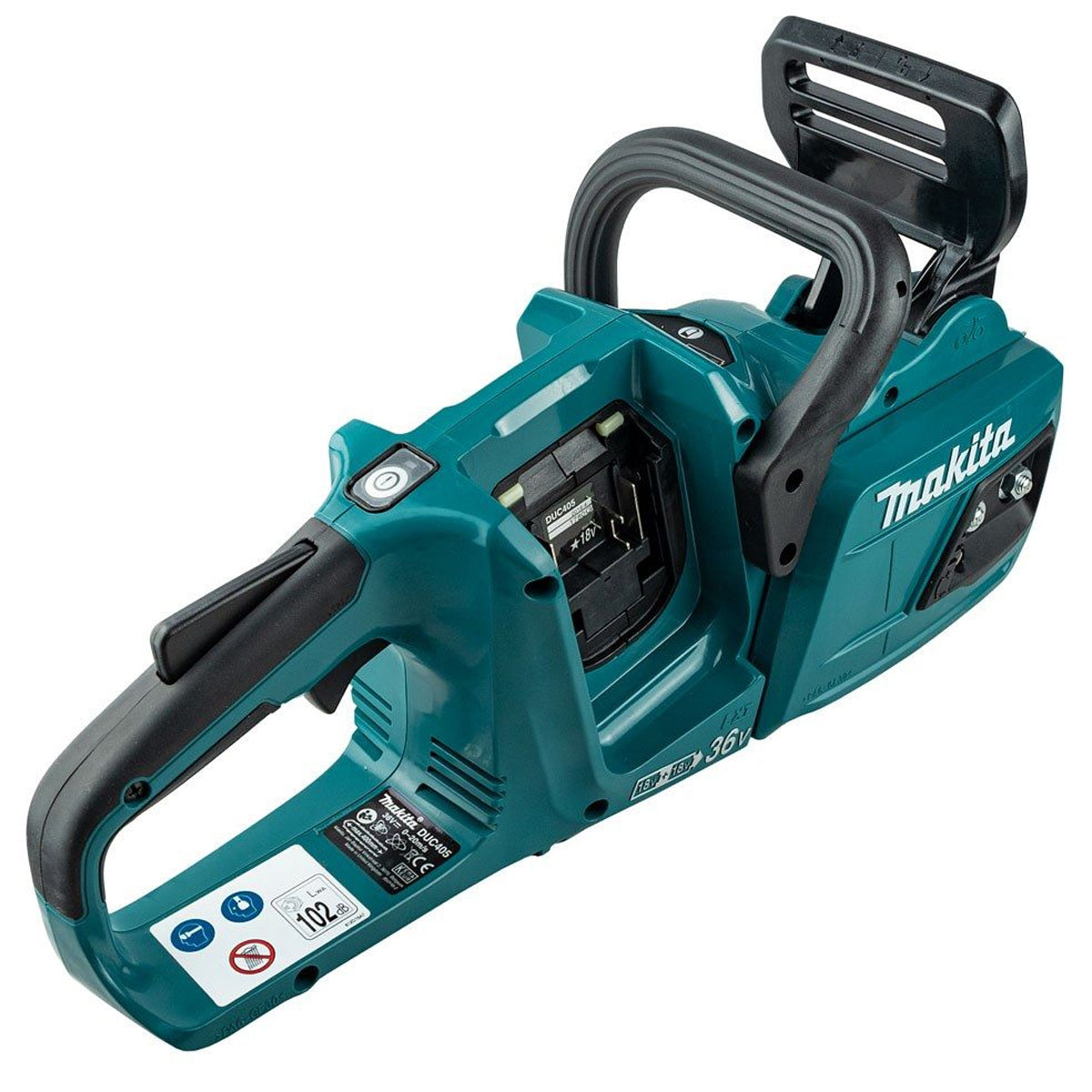 Makita DUC405PT2 36V Brushless Chainsaw 40cm with 2 x 5.0Ah Batteries & Charger