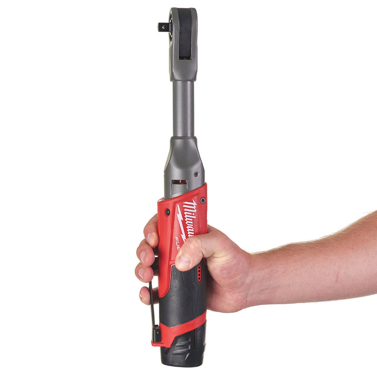 Milwaukee M12FIR38LR-0 12V FUEL Brushless Long Reach 3/8in Ratchet with 1 x 2.0Ah Battery & Charger