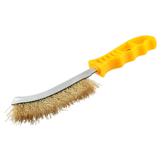 Timco YWHB 255mm Brass Wire Hand Brush - Yellow