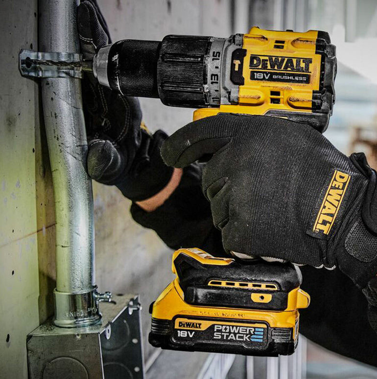 Dewalt DCK2050E2T 18V XR Brushless Combi Drill & Impact Driver With Powerstack Batteries Charger