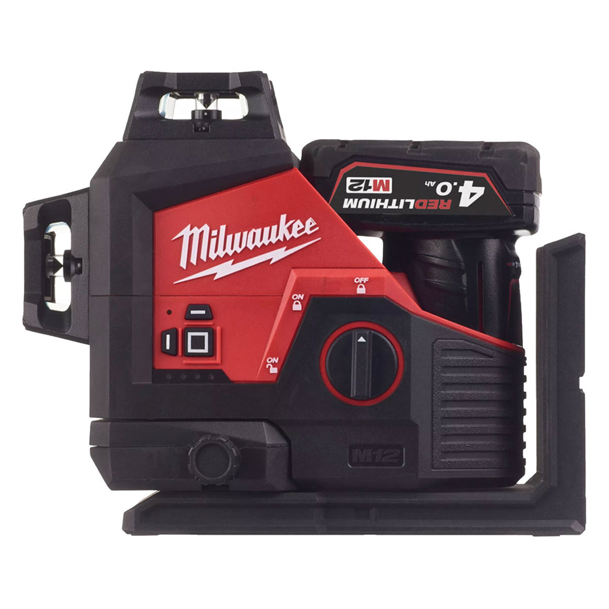 Milwaukee M123PL-401C 12V Green 360° 3 Plane Laser with 1 x 4.0Ah Battery, Charger & Case