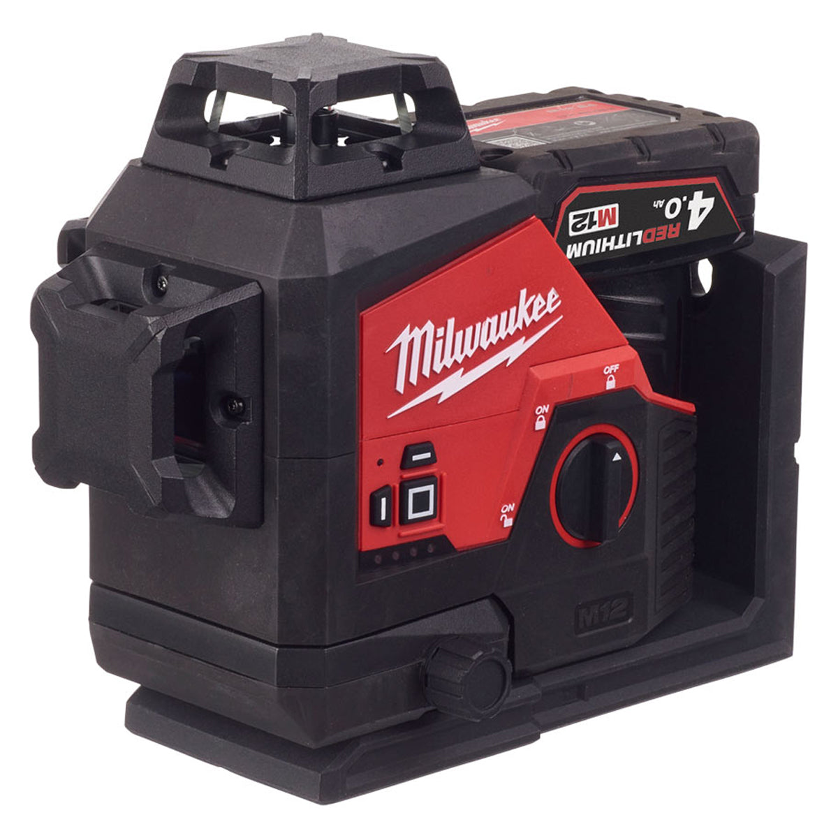 Milwaukee M123PL-401C 12V Green 360° 3 Plane Laser with 1 x 4.0Ah Battery, Charger & Case