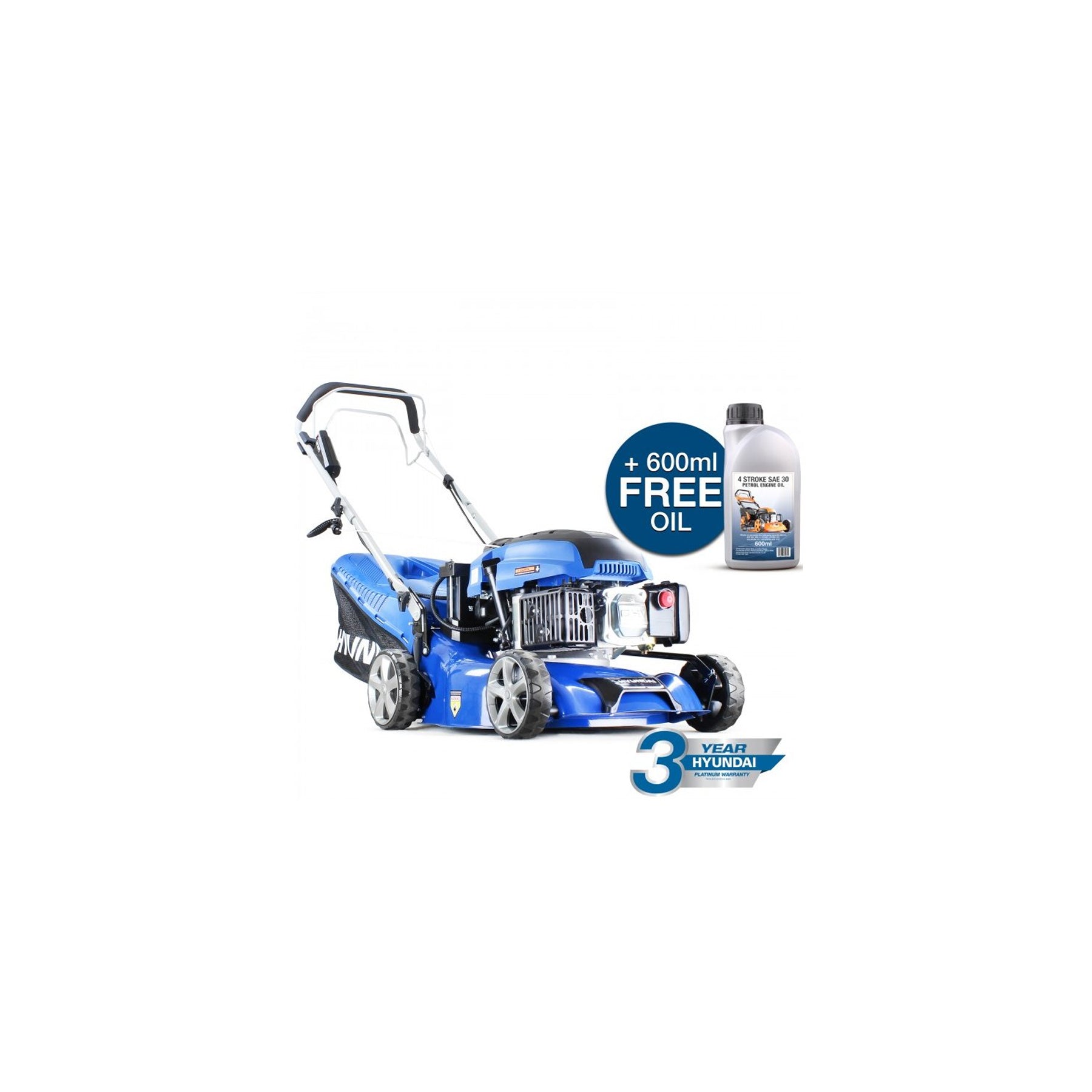 Hyundai HYM430SPE 139cc Self-Propelled Petrol Lawn mower 17"/42cm