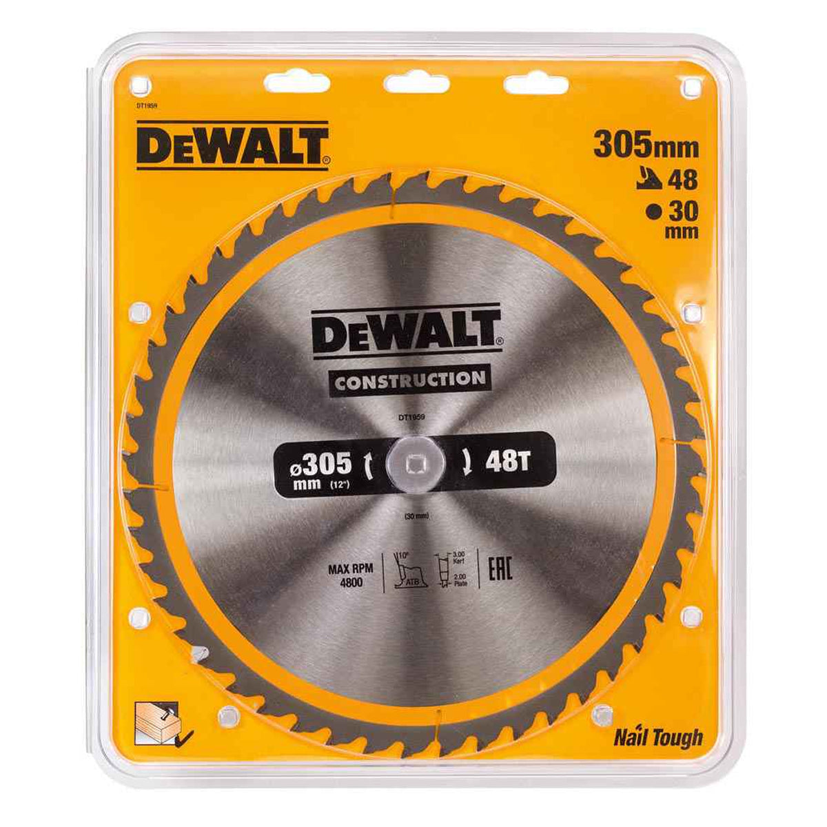 Dewalt DT1959-QZ 305mm Construction Circular Saw Blade 48T