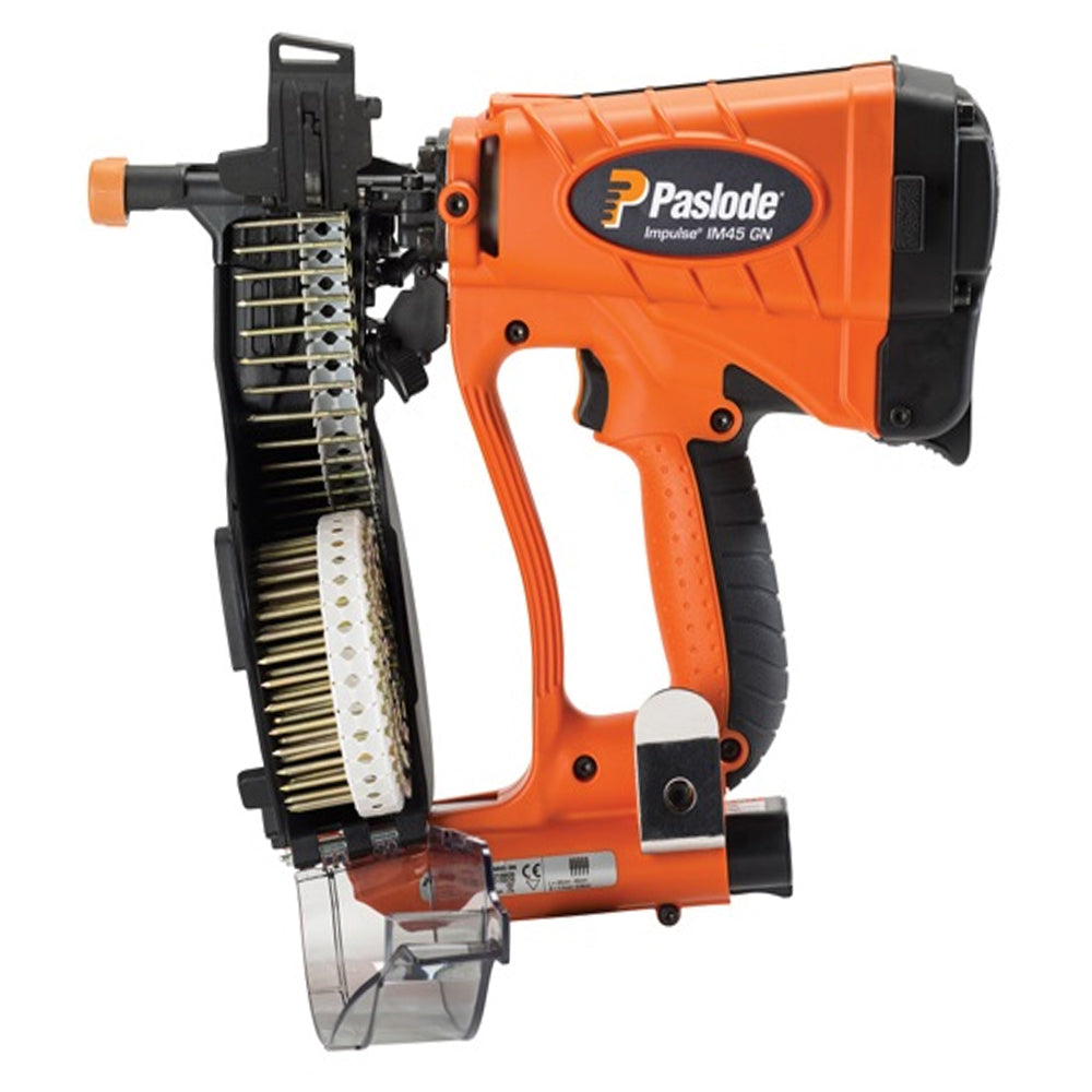 Paslode IM45 GN Multi Purpose Plastic Coil Second Fix Nailer with 1 x 2.1Ah Battery & Charger 018608