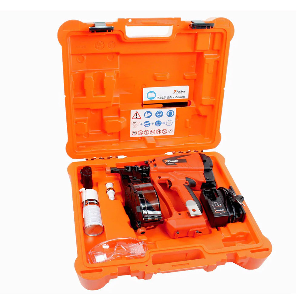 Paslode IM45 GN Multi Purpose Plastic Coil Second Fix Nailer with 1 x 2.1Ah Battery & Charger 018608