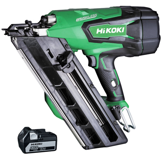 HiKOKI NR1890DCJ6Z 18V Brushless First Fix 16GA Framing Nailer with 1 x 5.0Ah Battery