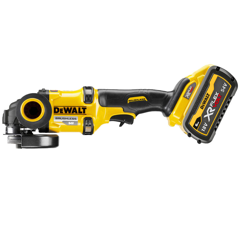 Dewalt DCG418T2-GB 54V XR Flexvolt Brushless 125mm Angle Grinder with 2 x 6.0Ah Batteries Charger & Case