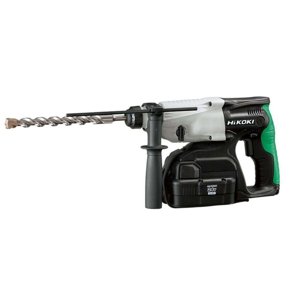 HiKOKI DH24DVC 24V SDS-Plus Rotary Hammer Drill with 2 x 2.0Ah Ni-MH Batteries Charger & Case