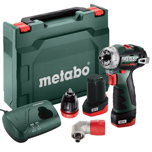 Metabo 12V PowerMaxx BS BL Q Brushless Drill/Screwdriver With 2 x 2.0Ah Batteries Charger In Case 601749590