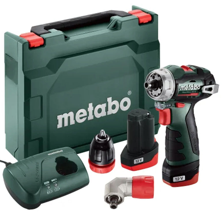 Metabo 12V PowerMaxx BS BL Q Brushless Drill/Screwdriver With 2 x 2.0Ah Batteries Charger In Case 601749590