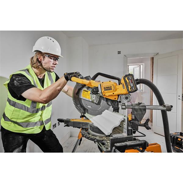 Dewalt DCS781X2 54V XR FlexVolt 305mm Crosscut Sliding Mitre Saw With 2 x 9.0Ah/3.0Ah Batteries Charger