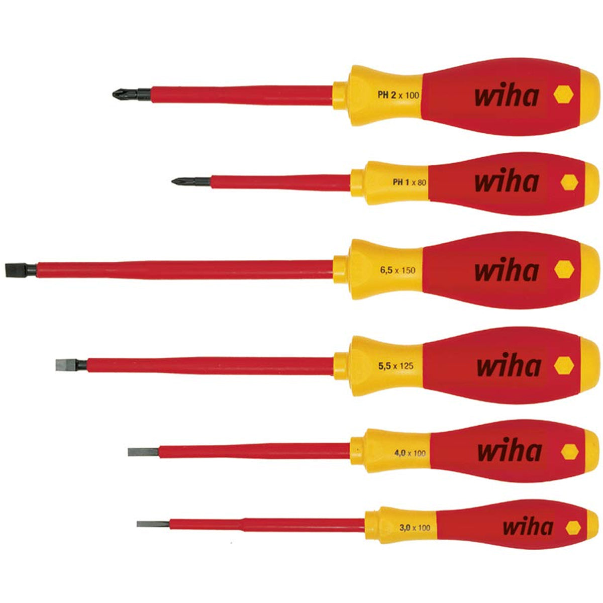 Wiha Slotted Philips Screwdriver Set Of 6 Piece WHA-00833