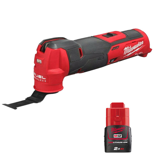 Milwaukee M12FMT-0 12V Brushless Multi-Tool with 1 x 2.0Ah Battery