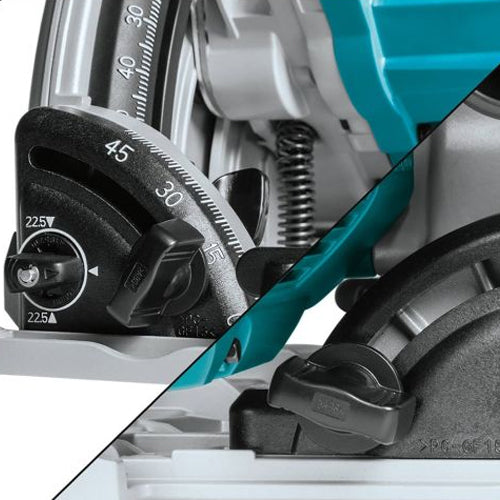 Makita DSP601ZJU 36V Brushless AWS Plunge Saw with 2 x 5.0Ah Battery & Charger + Accessories