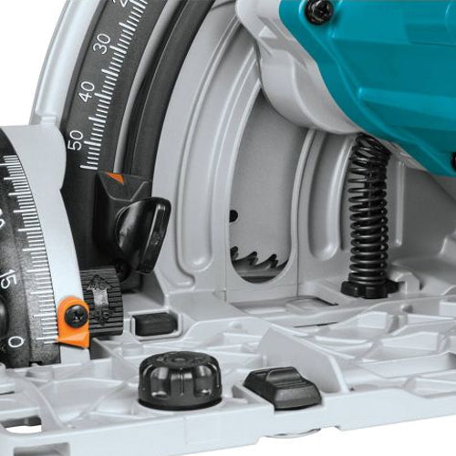 Makita DSP601ZJU 36V Brushless AWS Plunge Saw + 2 x Guide Rail, Connector & Clamp Set