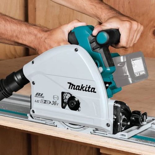 Makita DSP601ZJU 36V  Brushless AWS Plunge Saw Rail kit with 2 x 5.0ah & Charger