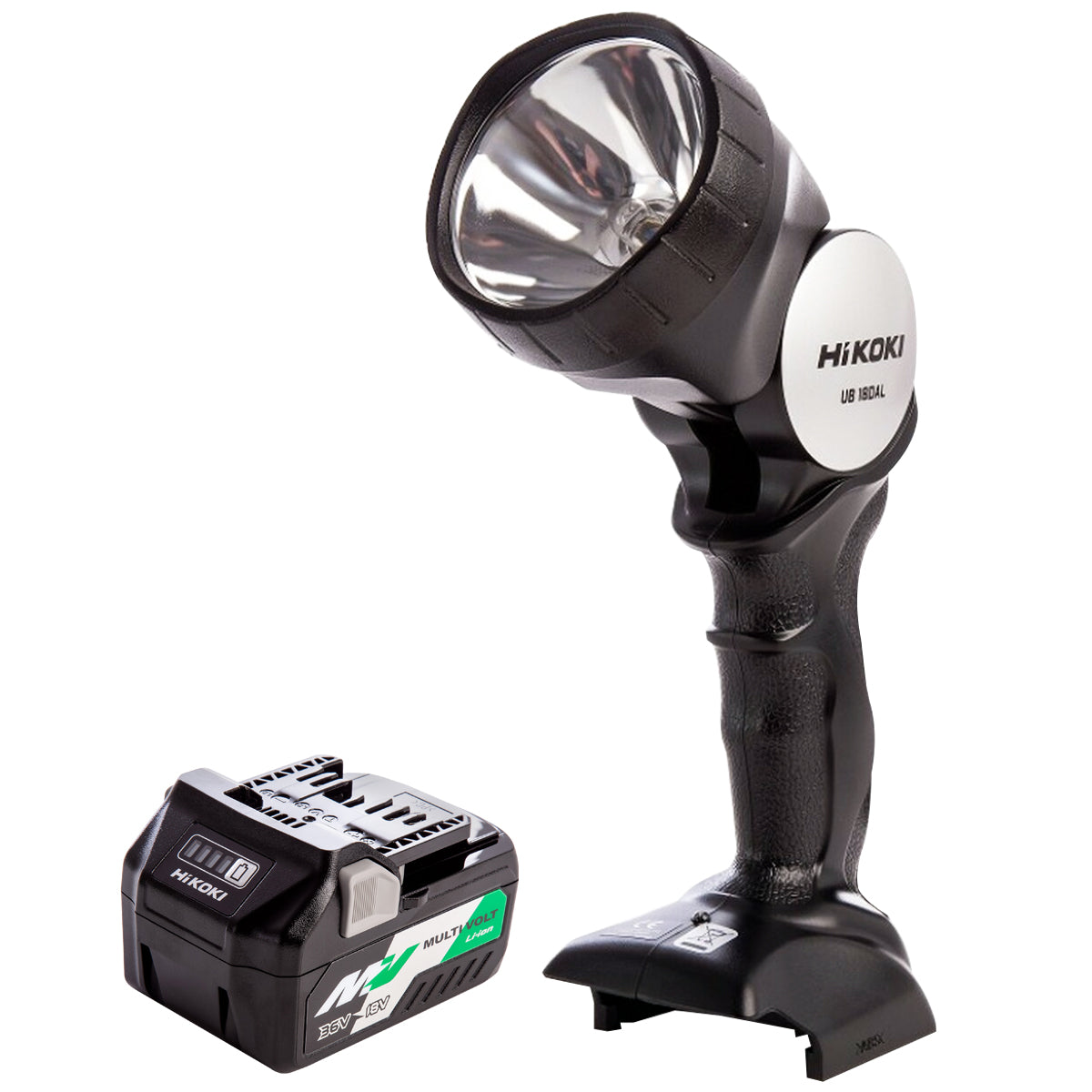 HiKOKI UB18DAL 18V Angled Head Torch with 1 x 2.5Ah/5.0Ah Battery