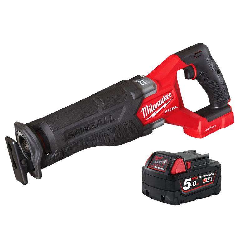 Milwaukee M18ONEFSZ-0X 18V Fuel Brushless One-Key Sawzall Reciprocating Saw with 1 x 5.0Ah Battery