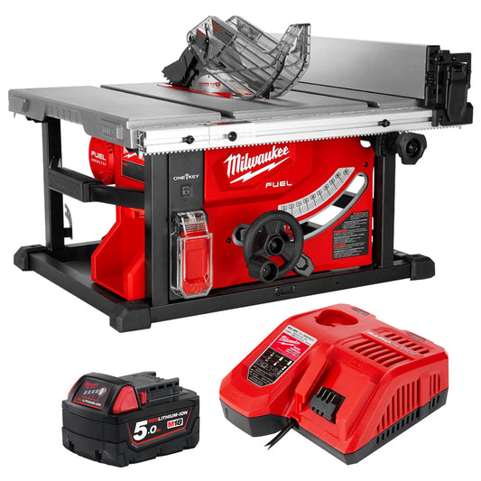 Milwaukee M18FTS210-0 M18 18V 210mm FUEL Table Saw with 1 x 5.0Ah Battery & Charger