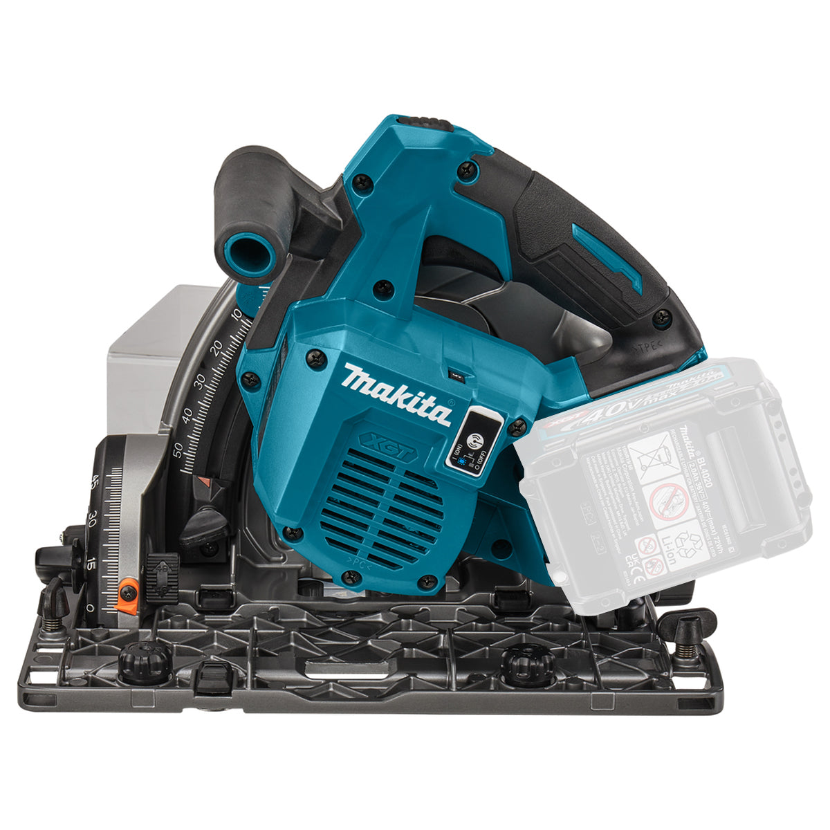 Makita SP001GZ03 40Vmax Brushless 165mm Plunge Saw With 2 x 1.5m Guide Rail & Case + Rail Bag