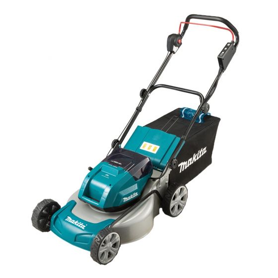 Makita DLM460PT4 36V LXT Brushless 460mm Lawn Mower With 4 x 5.0Ah Batteries & Charger