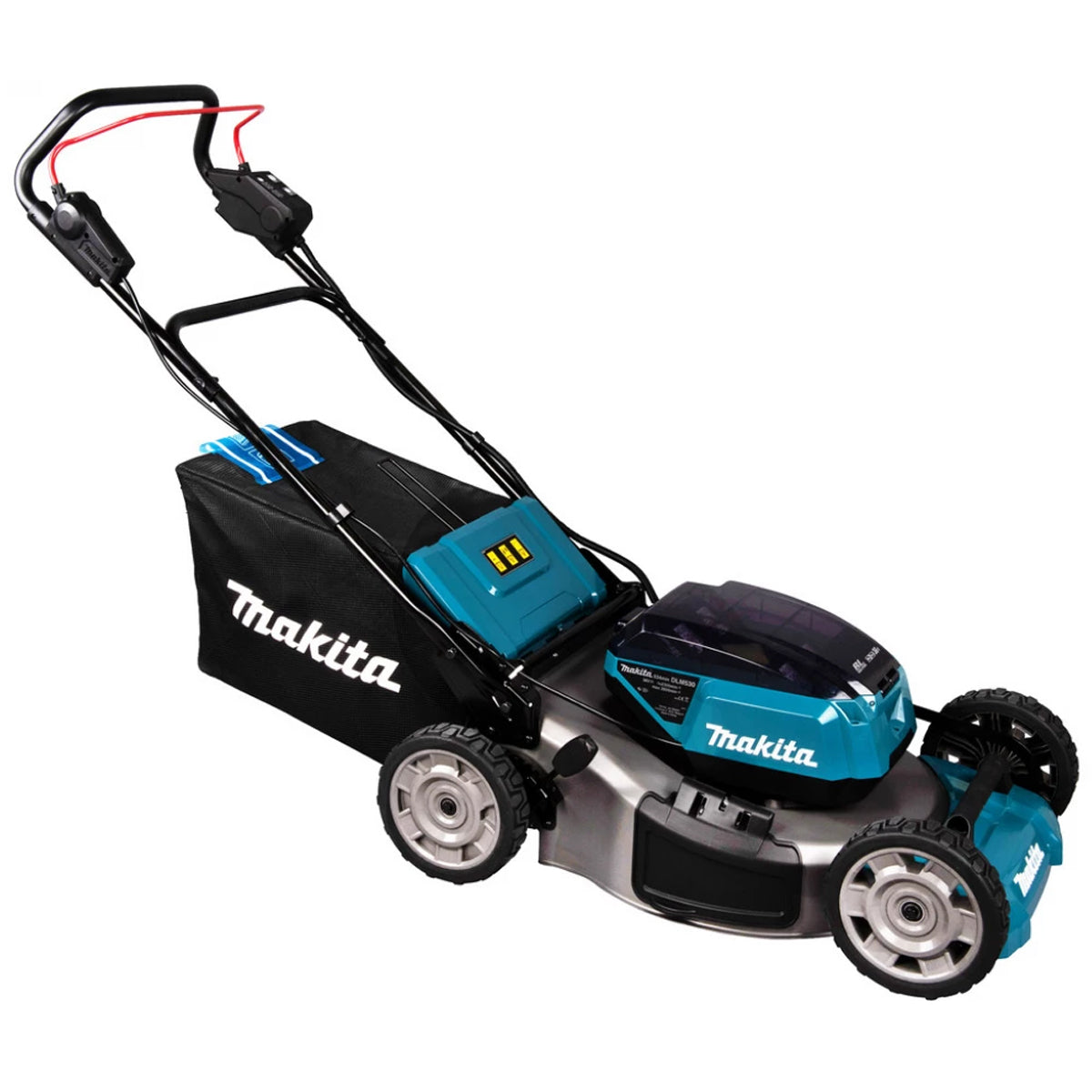 Makita DLM530PG2 36V LXT Brushless 530mm Lawn Mower With 2 x 6.0Ah Batteries & Charger