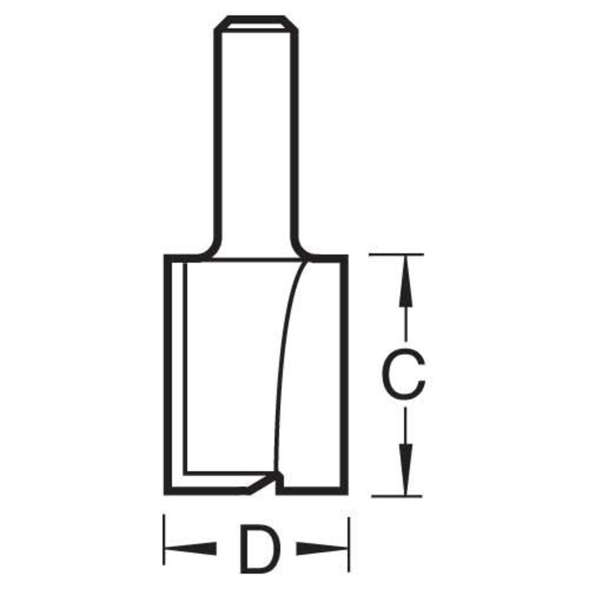 Trend 1/4" Two Flute Cutter 15.9mm C025X1/4TC