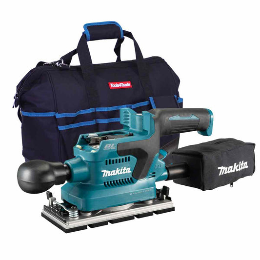 Makita DBO380Z 18V LXT Brushless Finishing Sander with 18" Tool Bag