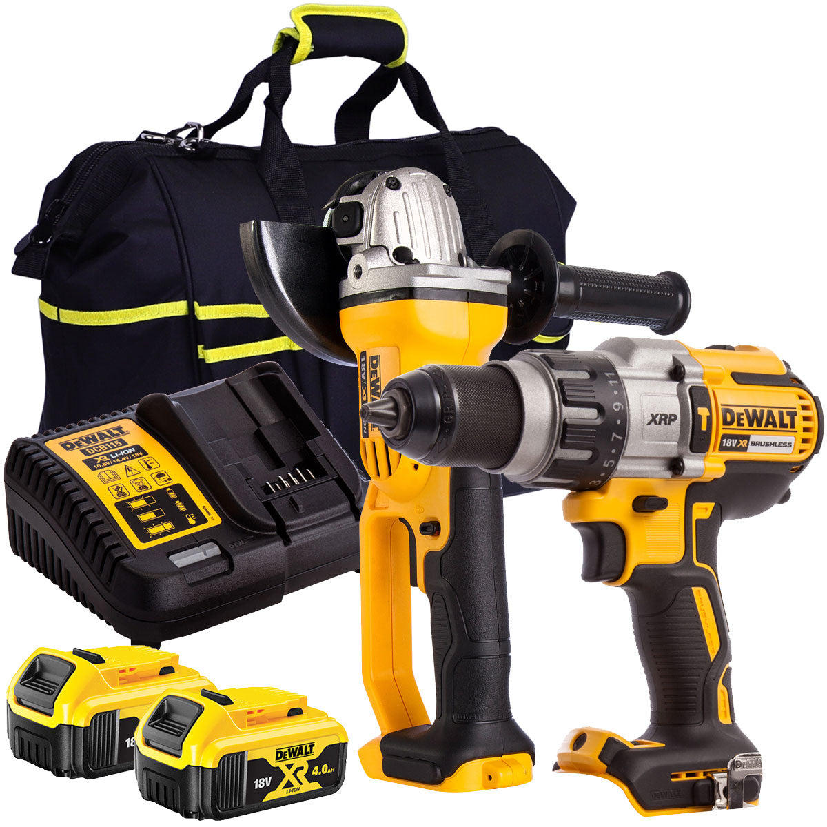 Dewalt 18V 2 Piece Power Tool Kit with 2 x 4.0Ah Batteries MTKIT-719