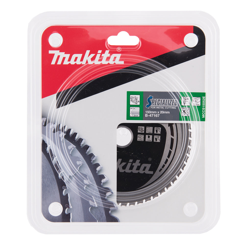 Makita B-47167 150mm x 20mm x 52T Metal Specialized Circular Saw Blade