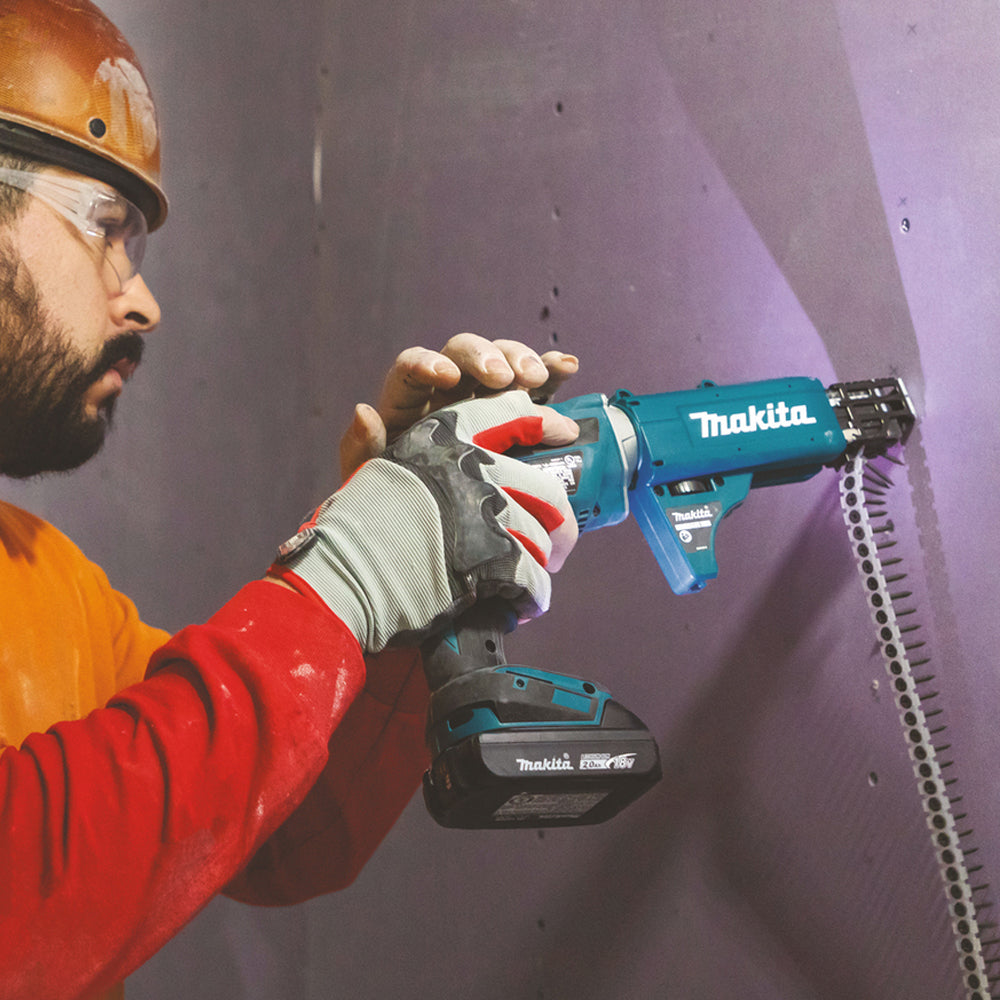 Makita DFS452Z 18V Brushless Drywall Screwdriver With Collated Autofeed Attachment