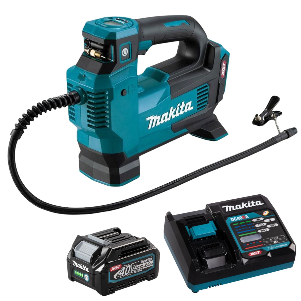 Makita MP001GZ 40V Tyre Inflator With 1 x 2.5Ah Battery & Charger