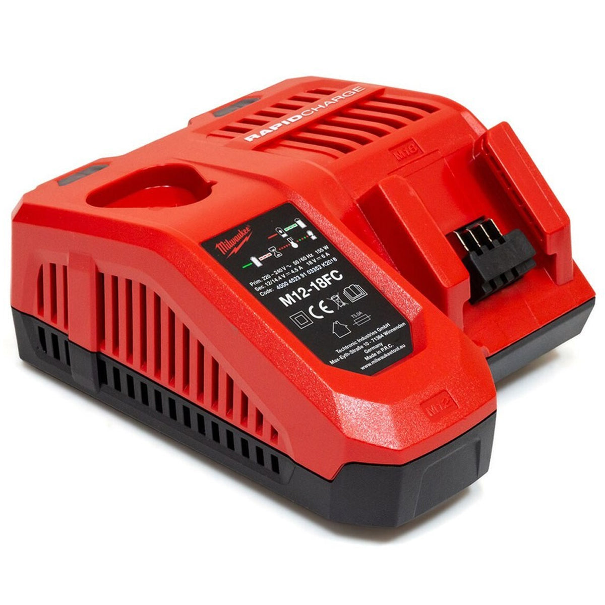 Milwaukee M12-18FC 12-18V Li-ion Multi Voltage Fast Charger 4932451080