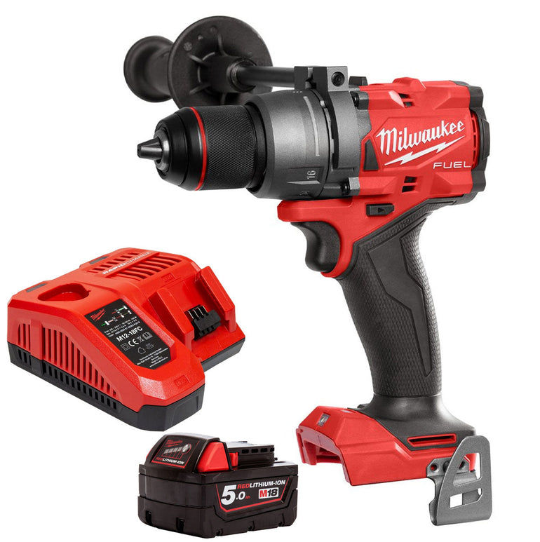 Milwaukee M18FPD3-0 18V Fuel Brushless Combi Drill with 1 x 5.0Ah Battery & Charger