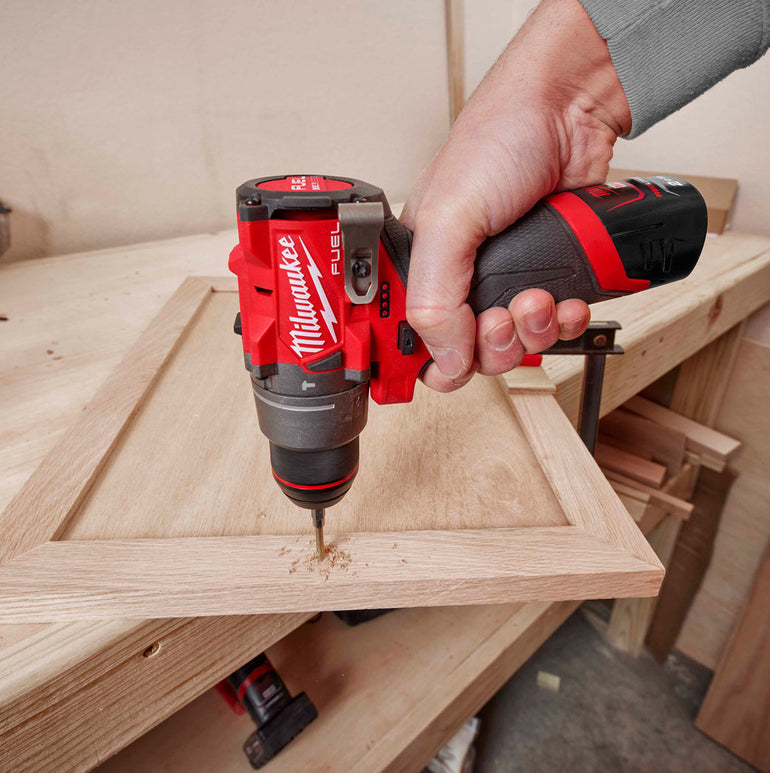 Milwaukee 12V Twin Pack Brushless Impact Driver + Combi Drill with 2 x 2.0Ah Battery & Charger