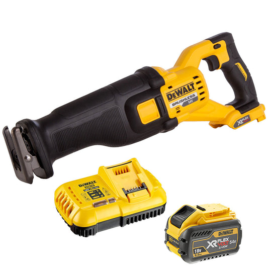 Dewalt DCS388N 54V Flexvolt Brushless Reciprocating Saw with 1 x 9.0Ah Batteries & Charger