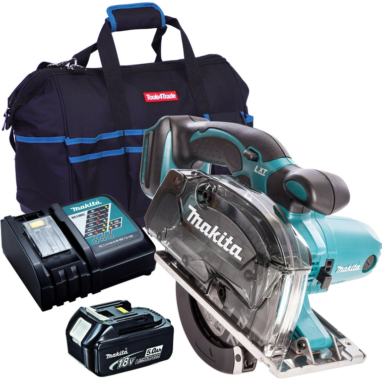 Makita DCS552Z 18V 136mm Metal Cut Saw with 1 x 5.0Ah Battery Charger & Bag